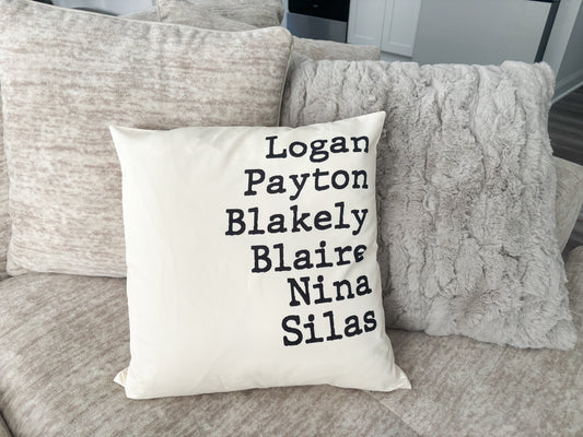 family name pillow case