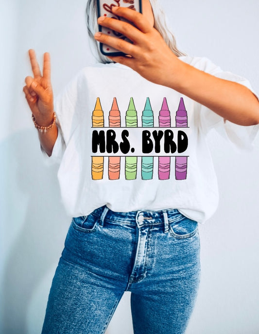 TEACHER CRAYON NAME