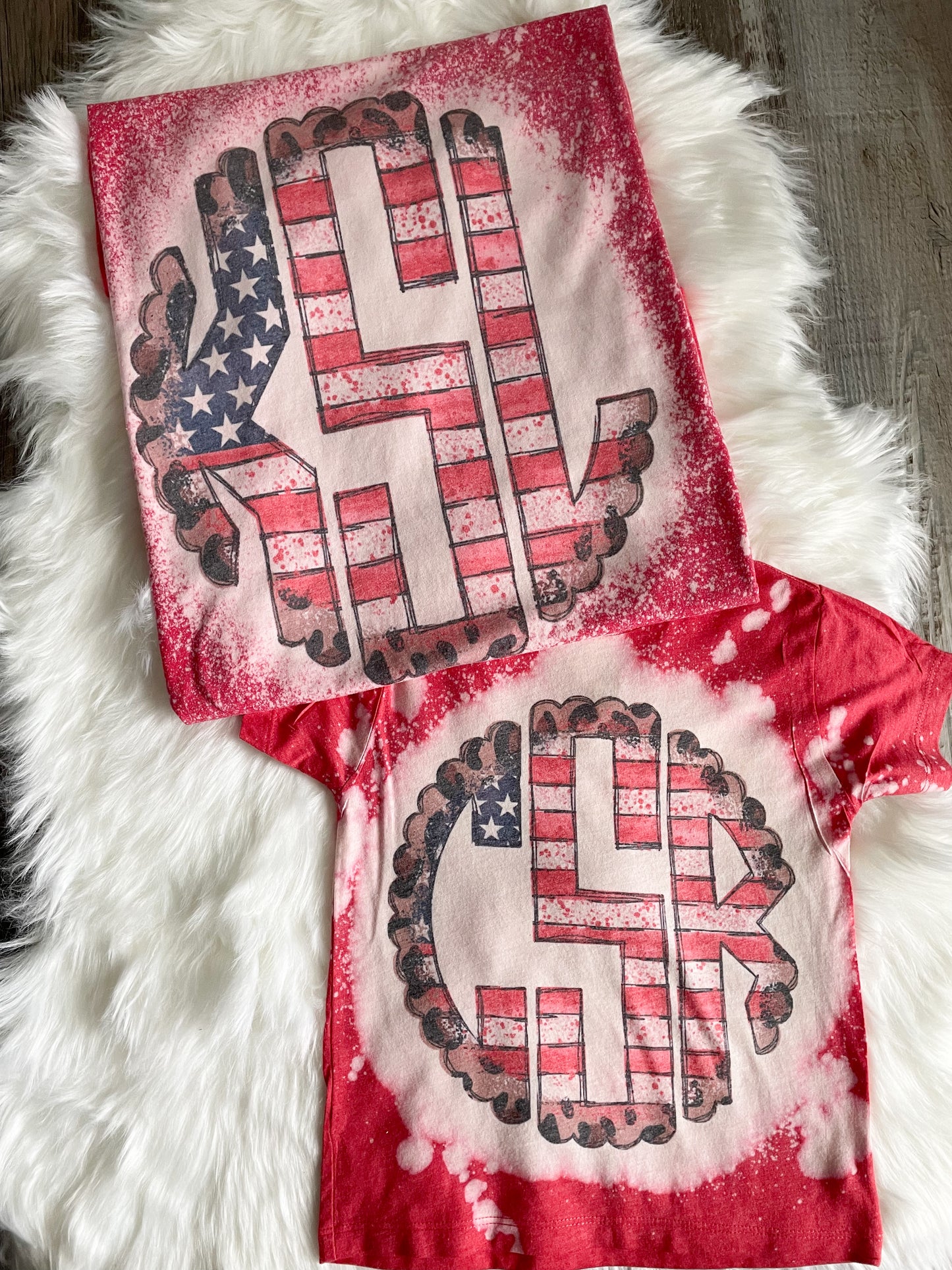 BLEACHED JULY4 MONOGRAM