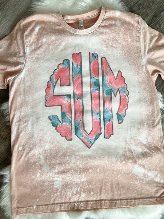 BLEACHED PEACH MONOGRAM