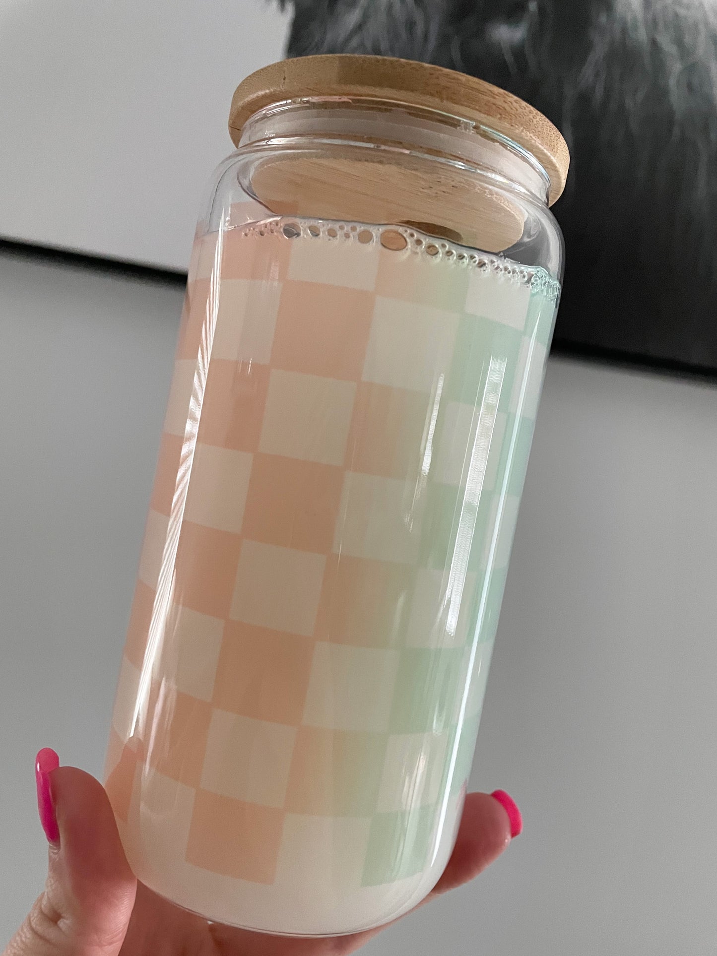 RAINBOW CHECKERED CUP